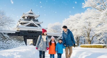 冬の秋田・久保田城跡と千秋公園を家族で散策！雪景色と旅育体験レポート
