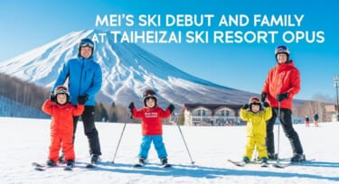 メイのスキーデビューは秋田「太平山スキー場オーパス」！家族3人で挑んだ初心者スキー旅育レポート